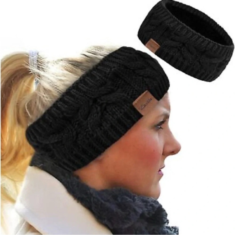 Black Fleece Lined Headband Wrap NWOT